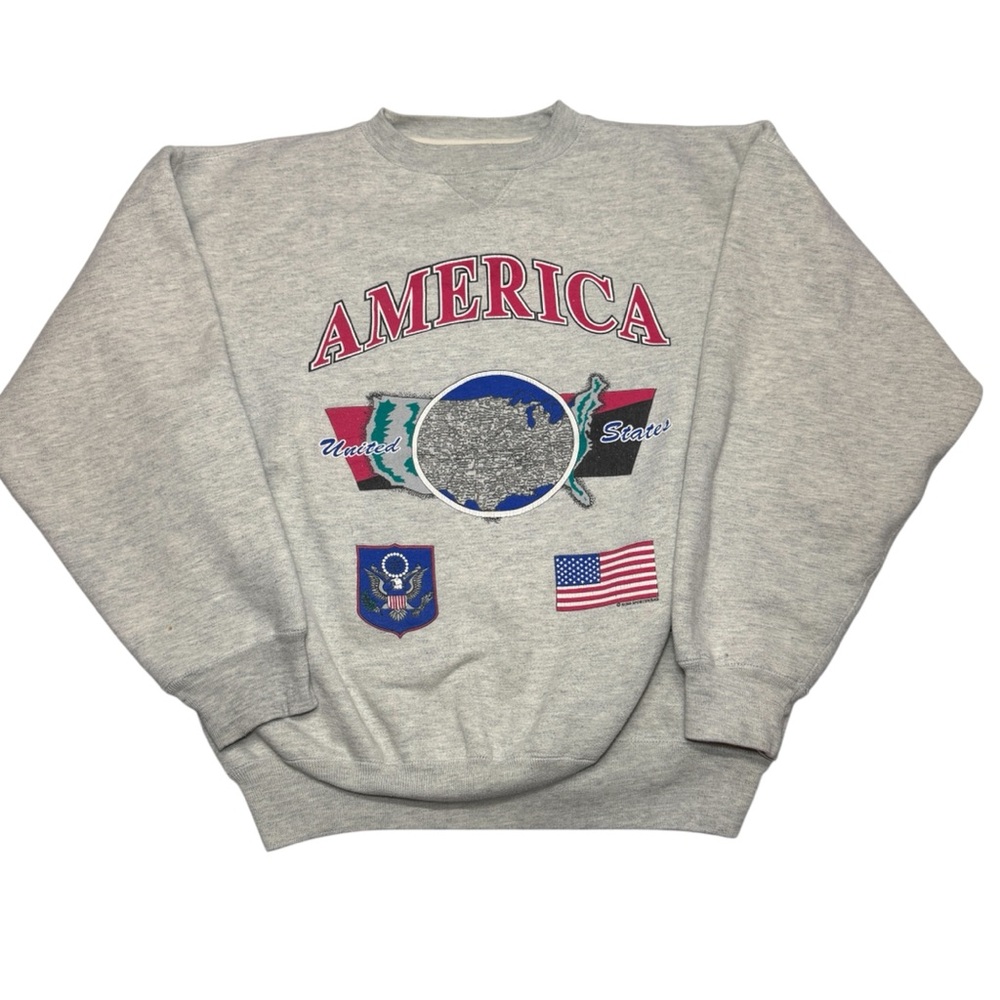 Vintage America USA Ross Sportswear Sweatshirt Crewneck E Pluribus Unim Size Med